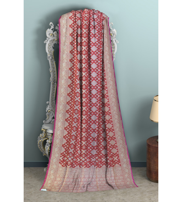 Silk Zari Cutwork Saree With Blouse