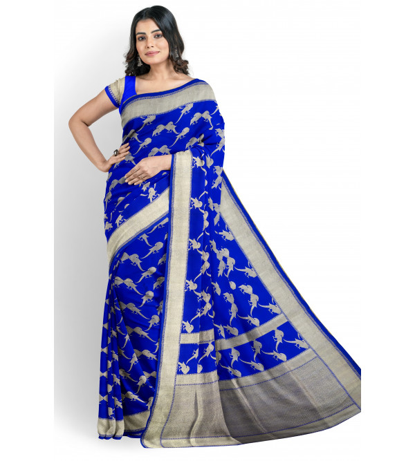 Katan Silk Handloom Banaras Zari Saree with Blouse