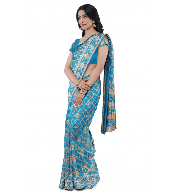 Katan Silk Handloom Banaras Zari Saree with Blouse