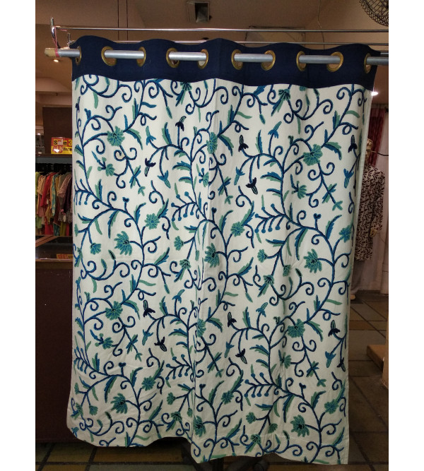 Hand Embroidered Kashmiri Curtain Size 52x60 Inch 