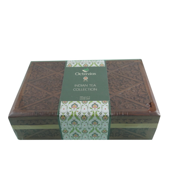 WOODEN BOX TEA ASSORTED 200 GM