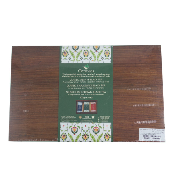 WOODEN BOX TEA ASSORTED 200 GM