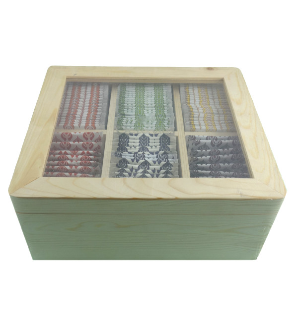 120 TEA BAGS IN WOODEN BOX