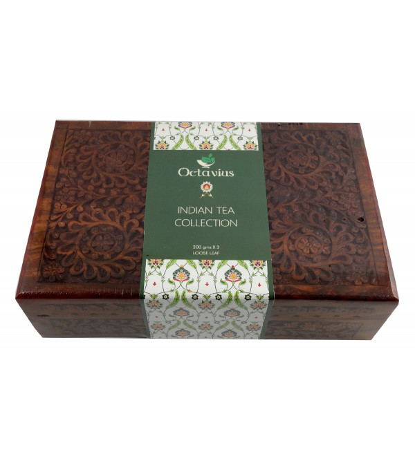 WOODEN BOX TEA 200 GM DARJEELING AND NILGIRI ASSORTED