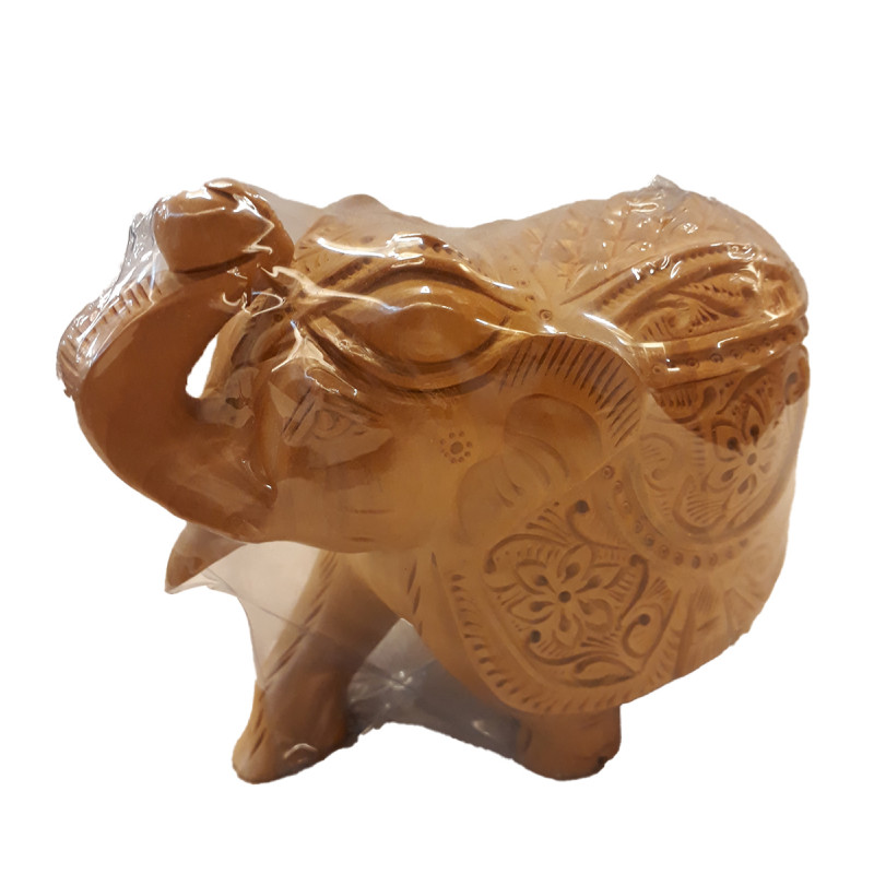 Cottage Elephant Carved 5 Inch 