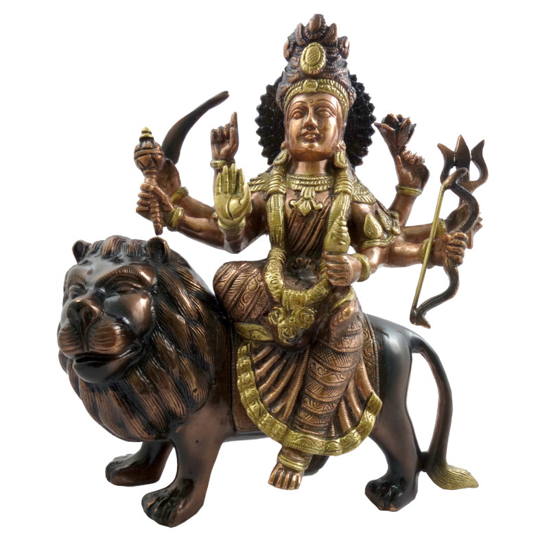 HANDICRAFT DURGA COPPER BRASS FINISH 12 INCH 