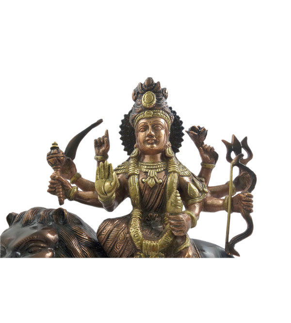 HANDICRAFT DURGA COPPER BRASS FINISH 12 INCH 