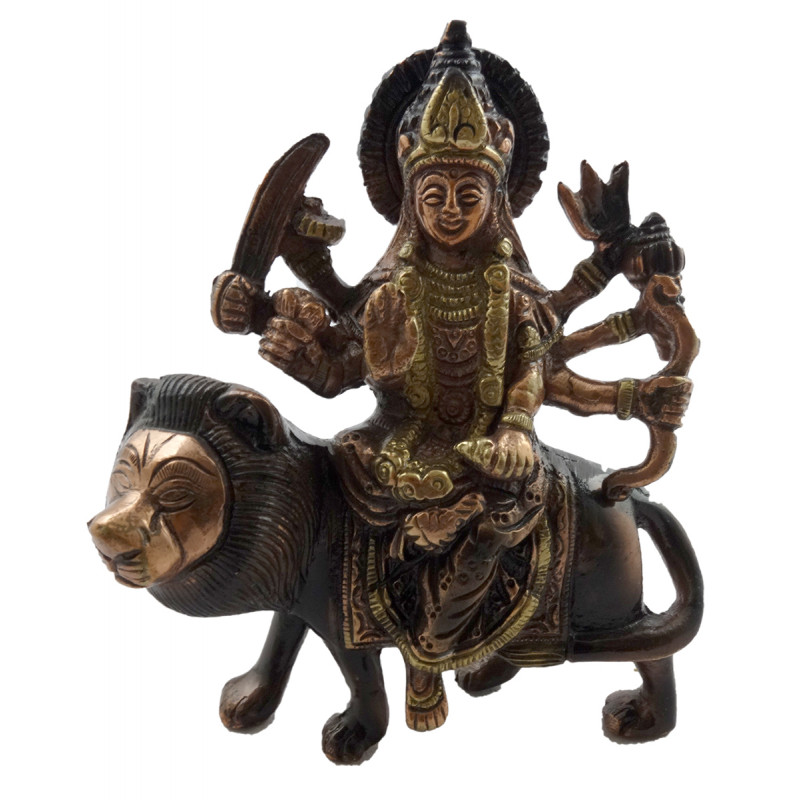 HANDICRAFT DURGA COPPER BRASS FINISH 6 INCH 