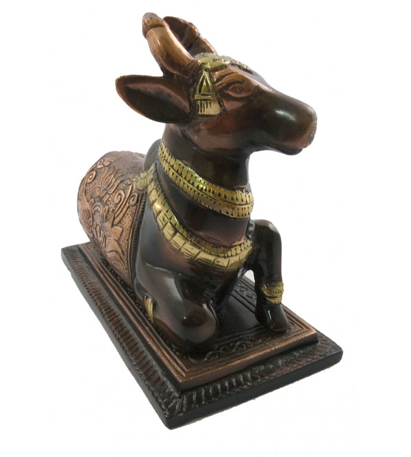 HANDICRAFT NANDI 6 INCH BRASS COPPER FINISH