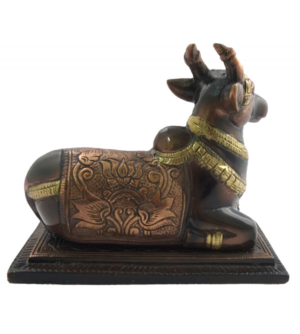 HANDICRAFT NANDI 6 INCH BRASS COPPER FINISH