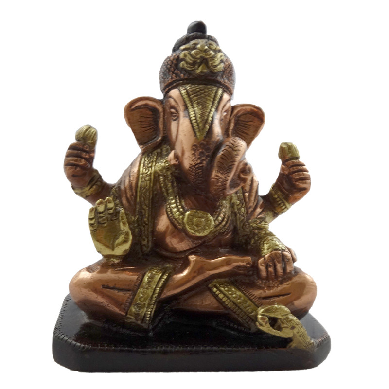 HANDICRAFT GANESH APPU 4 INCH COPPER BRASS FINISH