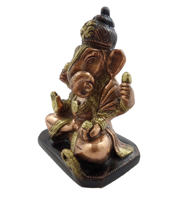 HANDICRAFT GANESH APPU 4 INCH COPPER BRASS FINISH