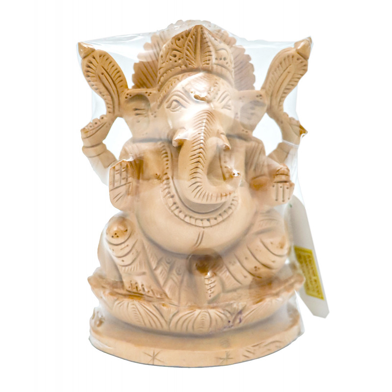 Cottage Ganesh Kamalshank Carved Kadam Wood 