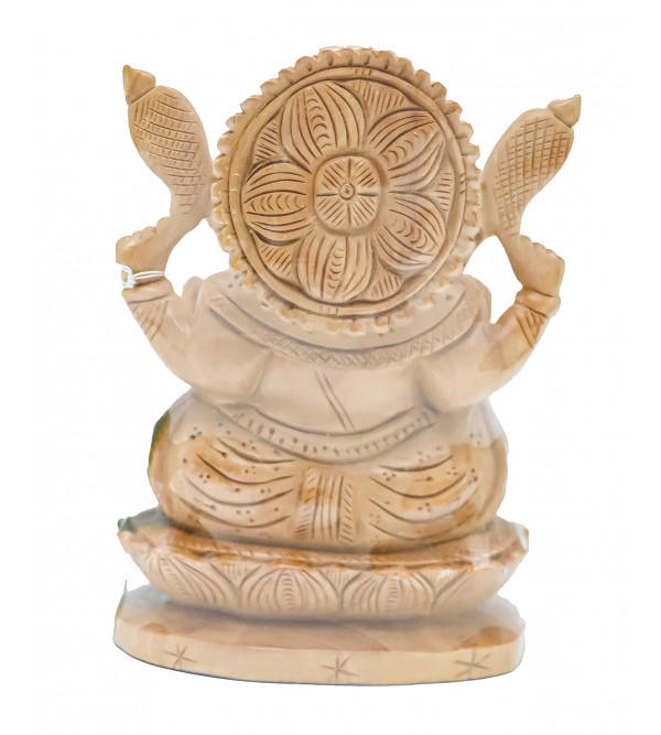 Cottage Ganesh Kamalshank Carved Kadam Wood 