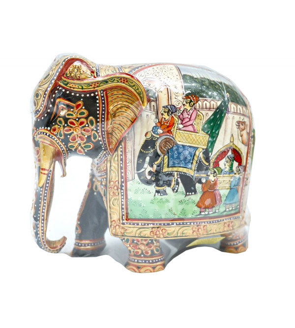 Painted Elephant Shikar Ptd 6 Inch 