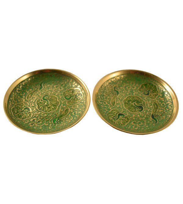 TWO PIECE SET PIN TRAY ENAMELLED 5 inch