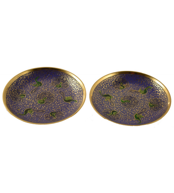 TWO PIECE SET PIN TRAY ENAMELLED 5 inch