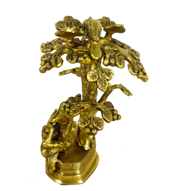Brass  Ganesh Sitting Under Tree  10 in Wt-3.000 Kg