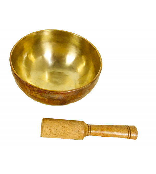Bell Matel Singing Bowl Plain  with Stick Wt-0.700 Kg Pc Rate 2671