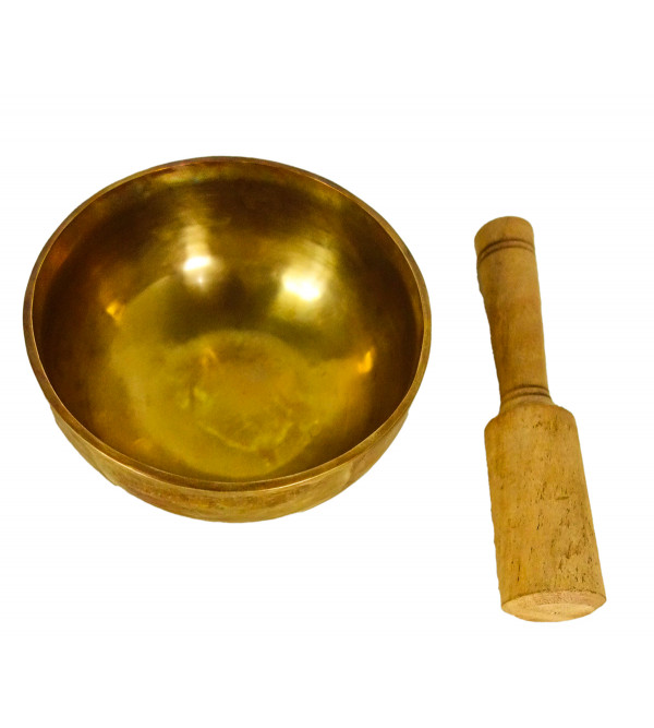 Bell Matel Singing Bowl Plain  with Stick Wt-0.400 Kg 