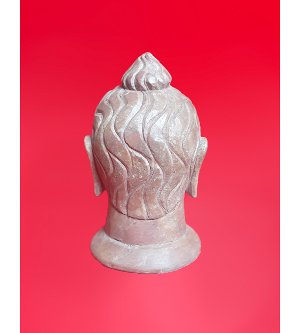 Handcrafted Kuchila Soft Stone Buddha Head Size 6 Inch