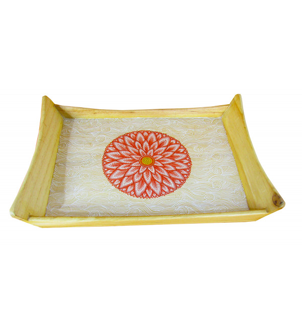 Pine Wood painted Tray Size 9x12 Inch