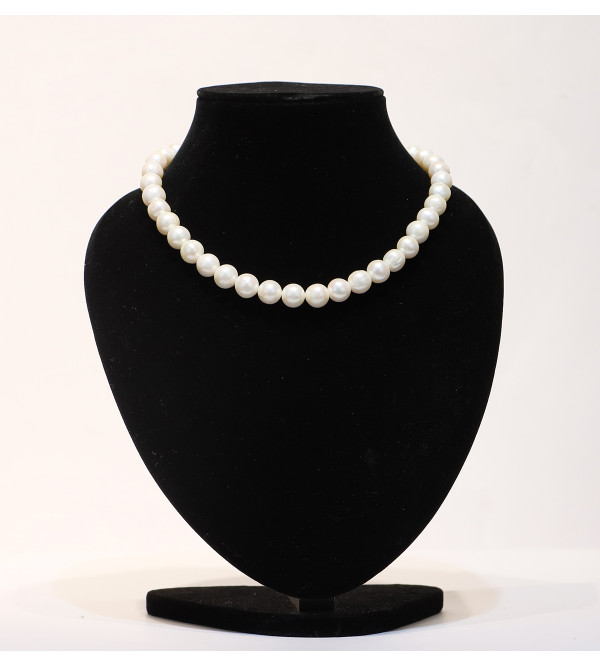 Round White Pearls Necklace