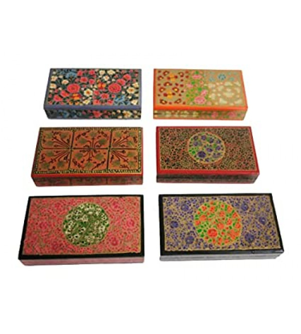 Paper Mache Flat Box Assorted Colour And Design