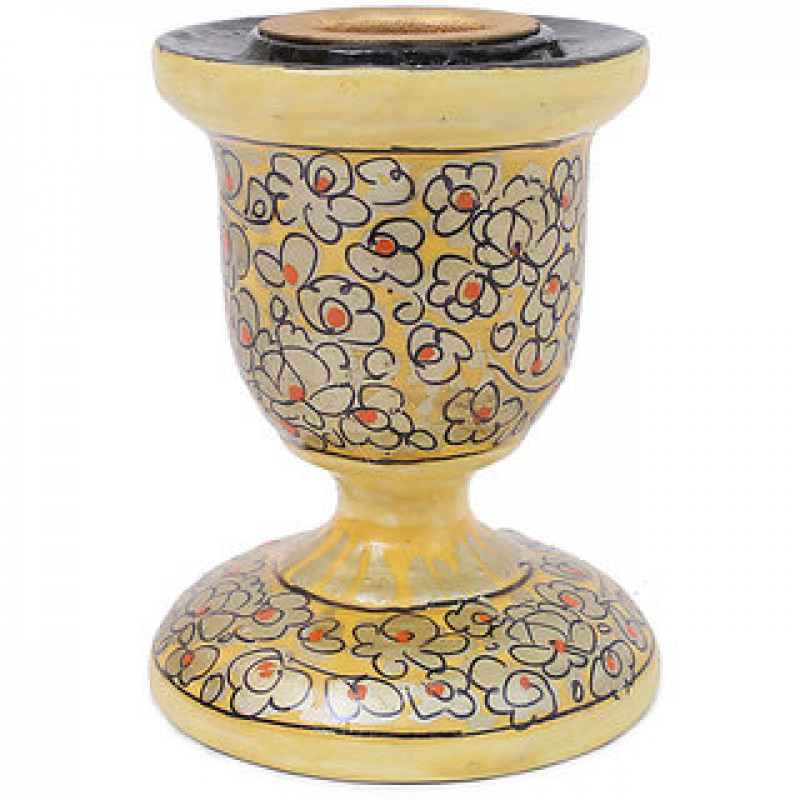 Paper Mache Candle Stand Assorted Colour