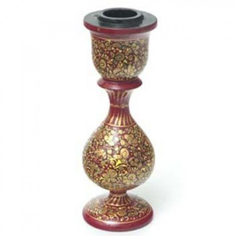 Paper Mache Candle Stand Assorted Colour