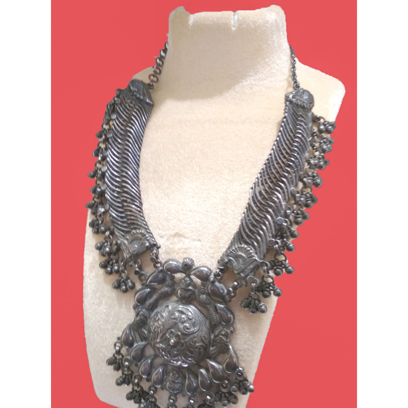 Oxidized Antique Silver Necklace 