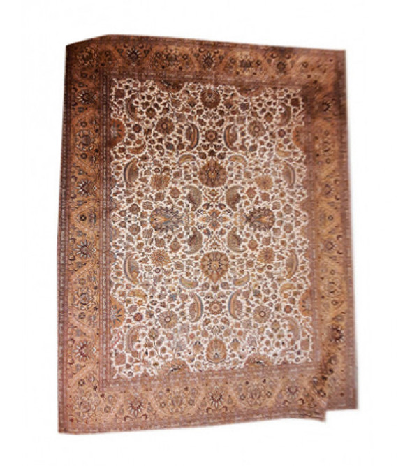 Kashmir Carpet Hand-knotted Silk x Cotton Size 9ftx12ft
