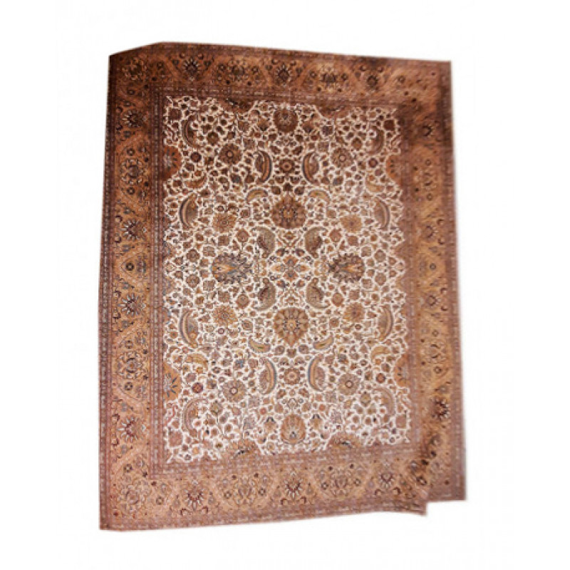 Kashmir Carpet Hand-knotted Silk x Cotton Size 9ftx12ft