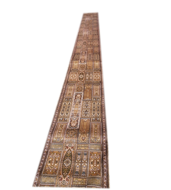 Kashmir Carpet Hand-knotted Silk x Silk Size 2.5ftx20ft