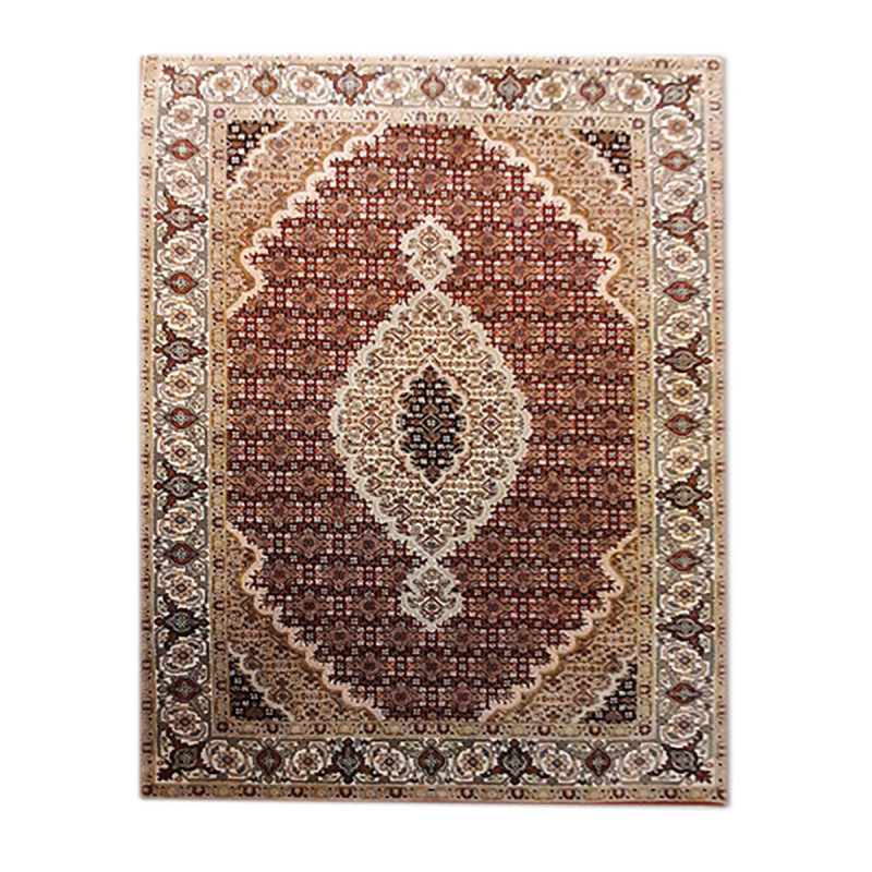 Bhadohi  Woolen Hand Knotted carpet Size 6.10 ft. x4.11 ft.