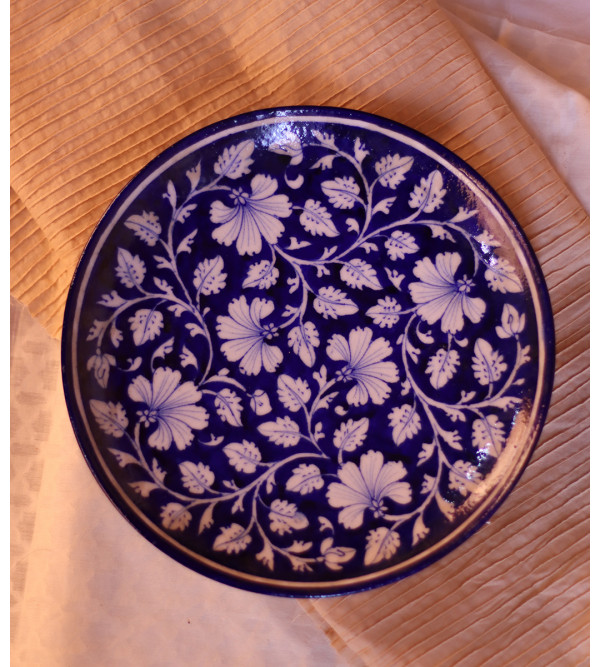 Blue Pottery Plate 10 Inch 