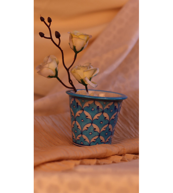 Blue Pottery Planter 6 Inch 