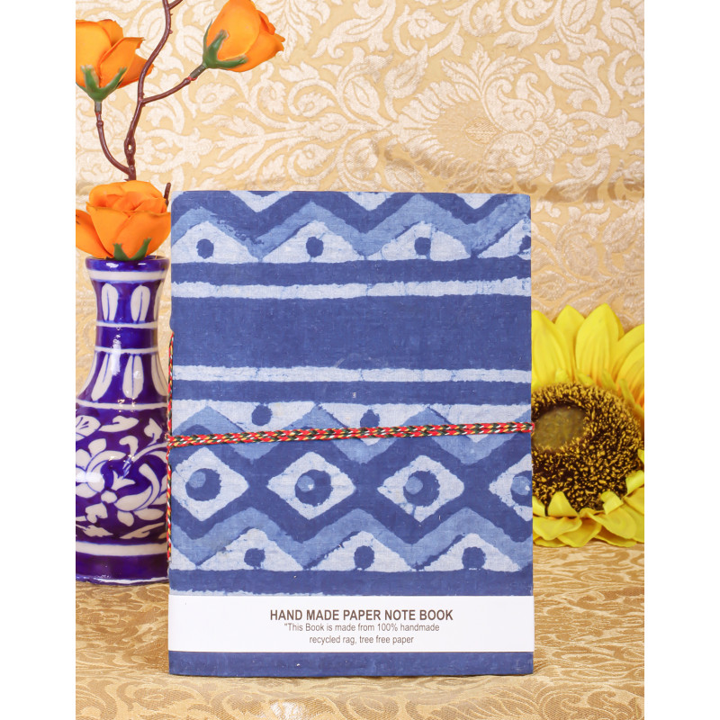 8 X6 Inch Note Book Hand Block Printed Cloth 