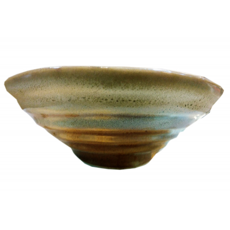 BOWL POTTERY 5inchall threeglaze