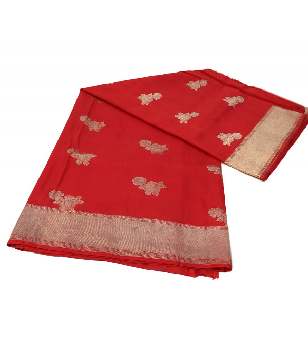 Katan Silk Handwoven Dupatta from Banaras