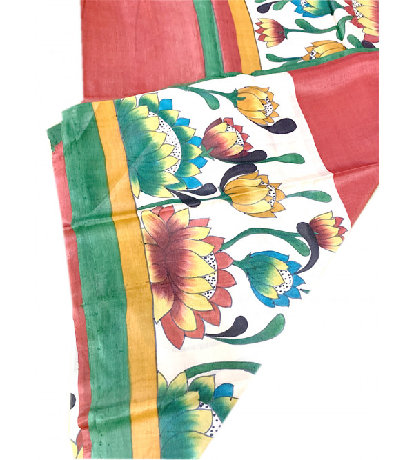 TUSSAR SILK HAND PAINTED SAREE