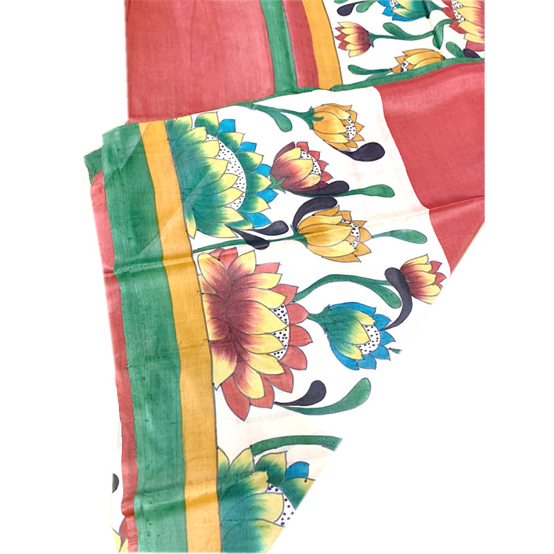 TUSSAR SILK HAND PAINTED SAREE