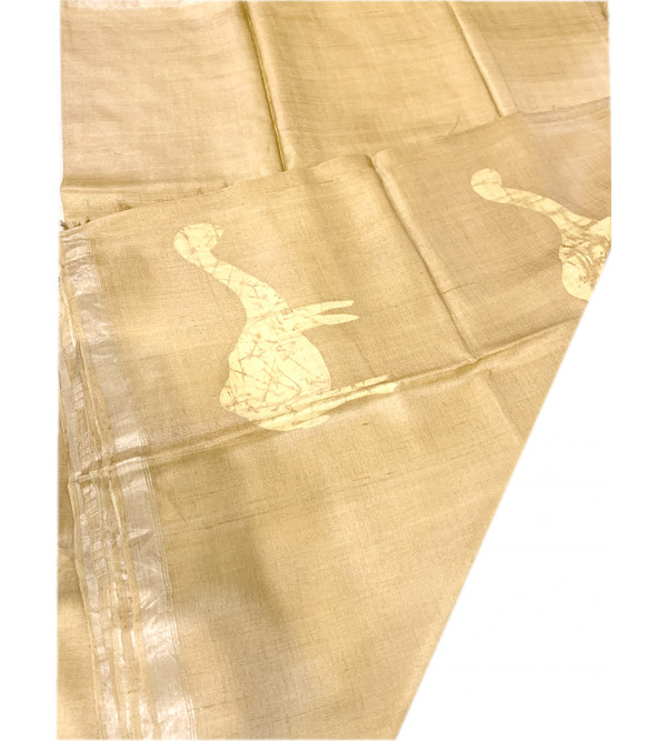 TUSSAR BATIK PTD ZARI BORDER SAREE