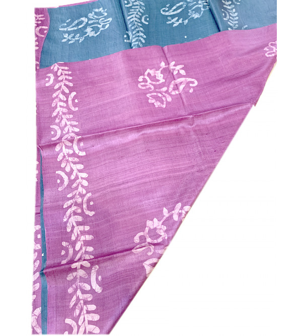 TUSSAR BATIK PTD ZARI BORDER SAREE