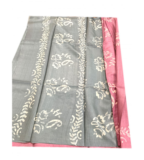 TUSSAR BATIK PTD ZARI BORDER SAREE