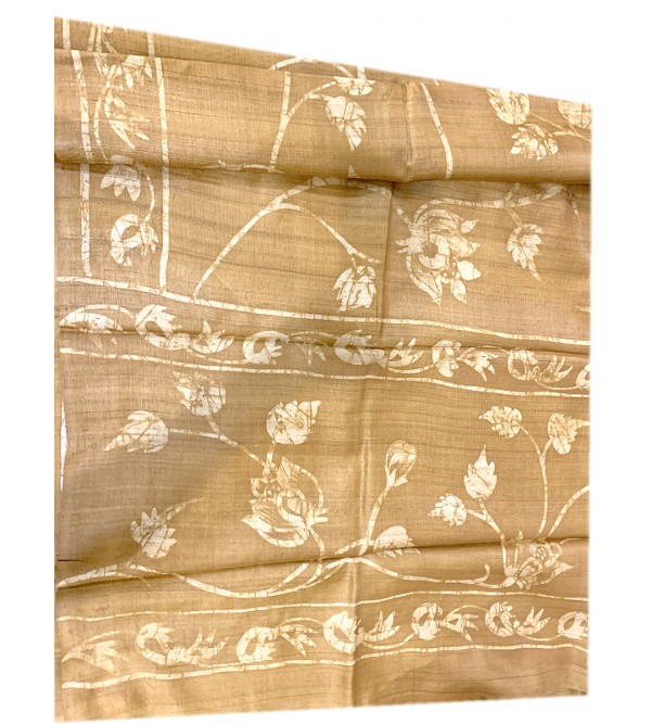 TUSSAR BATIK PTD ZARI BORDER SAREE