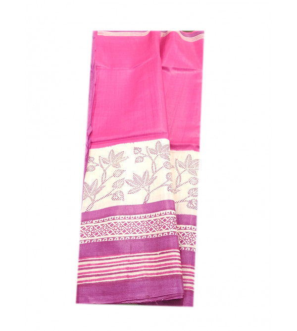 TUSSAR HAND BLOCK PTD SAREE