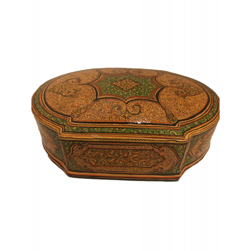 Papier Mache Box with Velvet Lining Handcrafted