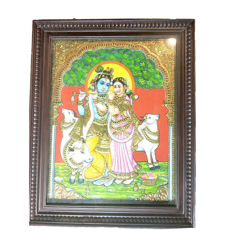 Traditional Radha Krishna Handmade Painting