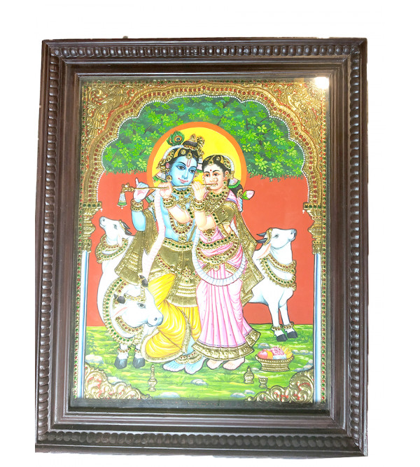 Traditional Radha Krishna Handmade Painting